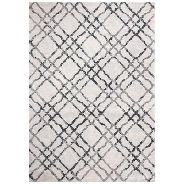 Safavieh 4 x 6 ft. Isabella Rectangle Power Loomed RugIvory & Grey ISA957B-4 - main